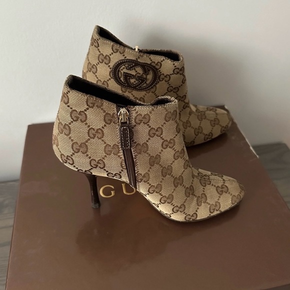 GUCCI GG MONOGRAM ANKLE BOOTS - Picture 11 of 13